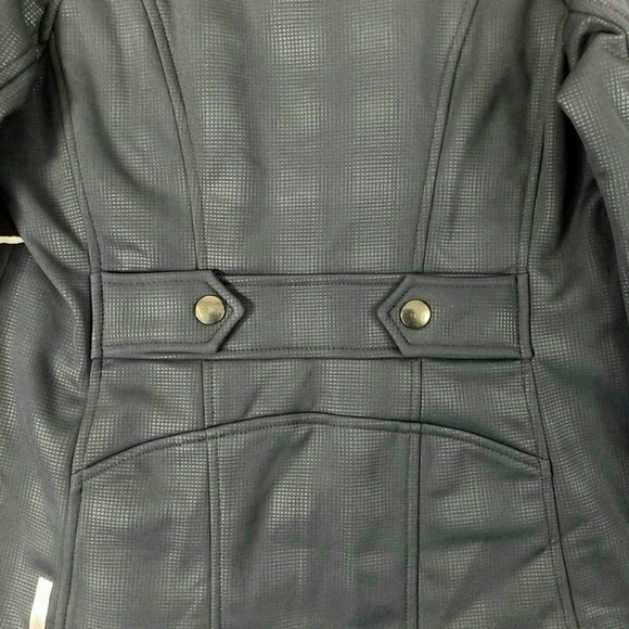 Zella Blue Tonal Plaid Long Sleeve Water Repellant Soft Shell Jacket Womens M - Picture 8 of 14